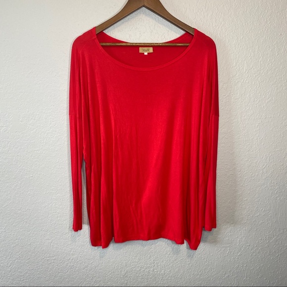 Piko‎ | Red Long Sleeve Top - Picture 1 of 5